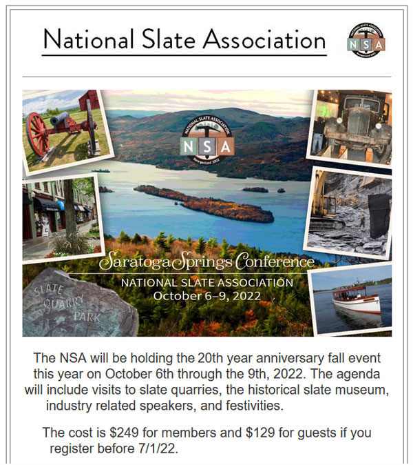 National Slate Association 2022 Conference