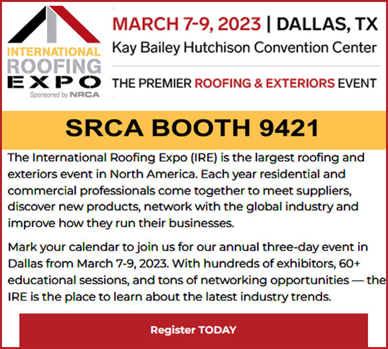 Register for the 2023 International Roofing Expo in Dallas Texas!